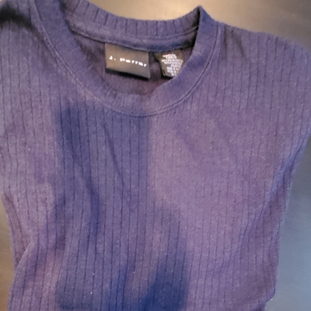 Men's crew neck ribbed tshirt